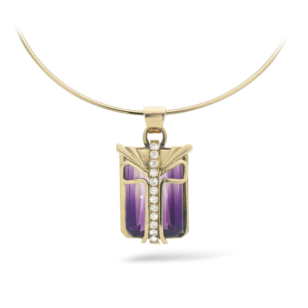 Necklace Amsterdam ametrine gold diamonds